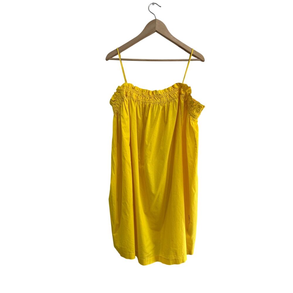 H&M Yellow Cotton Mini Dress Sundress Cottagecore Summer Size‎ XL